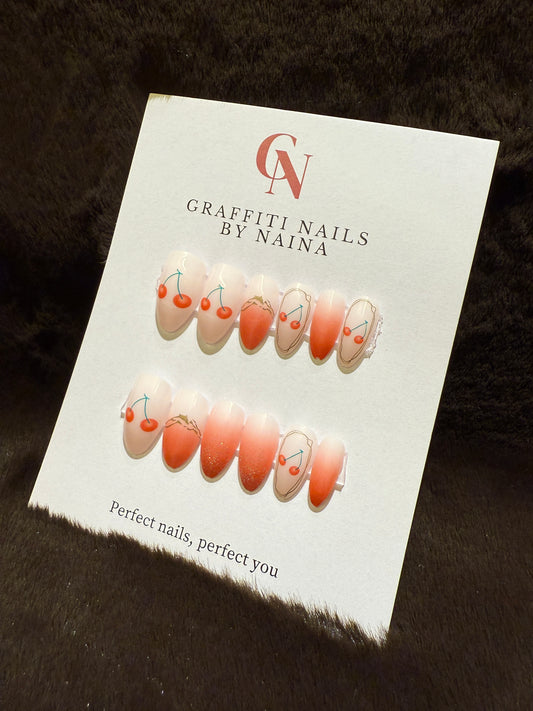 GN01 - Cherry Delight Tips (White + Red)