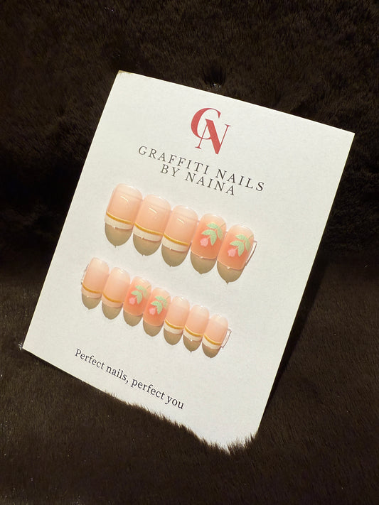 GN09 - Pastel Peach Blossom Tips (Peach + Nude)